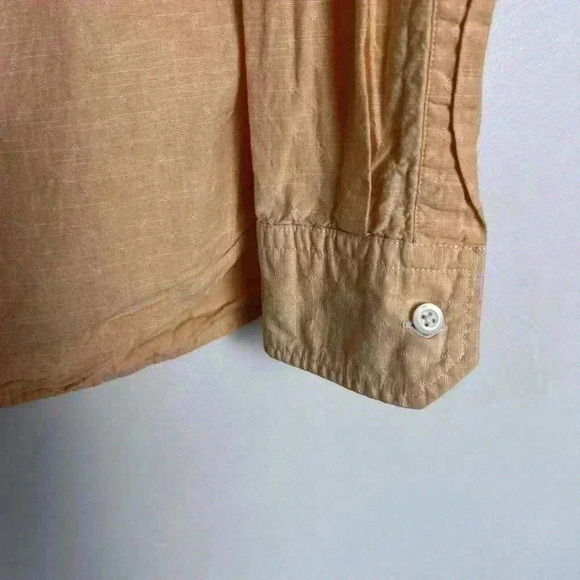 🍌Banana Republic Shirt Mens Medium Camden Fit Custom 078 Wash Pastel Oran… - Picture 3 of 7